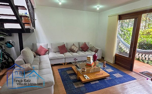 sala Casa en venta de 186 m2 con lote de 265 m2, barrio el Carmen, área urbana, Villa de Leyva
