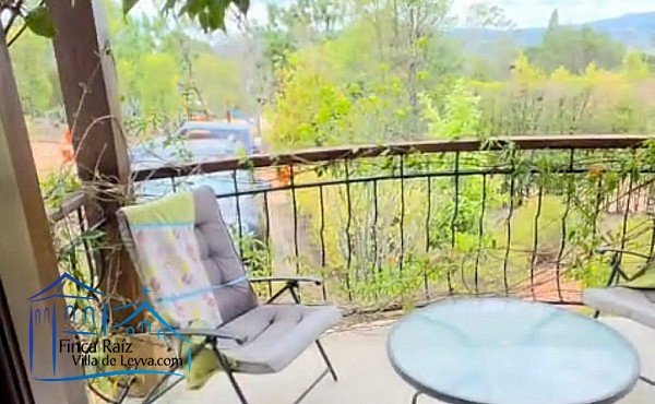 terraza habitación principal, Casa en venta de 190 m2 construcción, con lote de 650 m2, vereda el Espinal, Sáchica