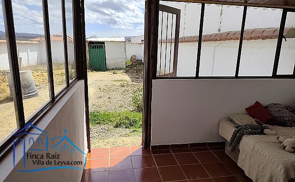 salida parte trasera hacia el lote, casa en venta , vereda Ritoque, Villa de Leyva