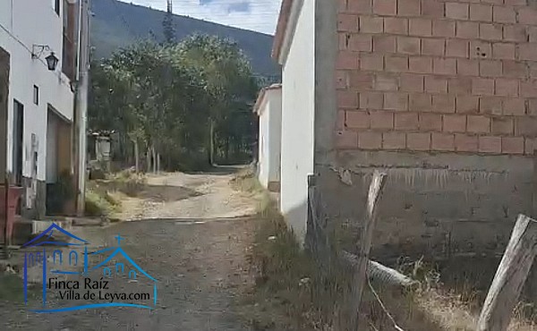 vía frente al predio, casa en venta , vereda Ritoque, Villa de Leyva