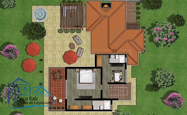 Render, Casa en venta, Conjunto Cerrado, conformado por 8 unidades, vereda el Roble, sector Alto de los Migueles, Villa de Leyva  