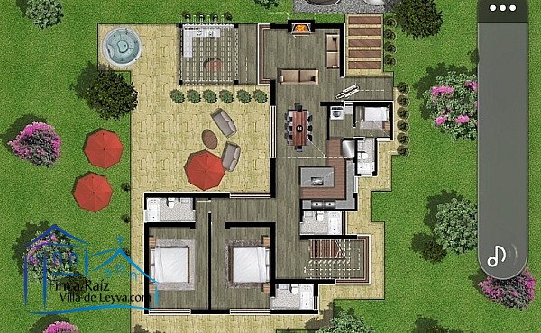 Render, Casa en venta, Conjunto Cerrado, conformado por 8 unidades, vereda el Roble, sector Alto de los Migueles, Villa de Leyva  