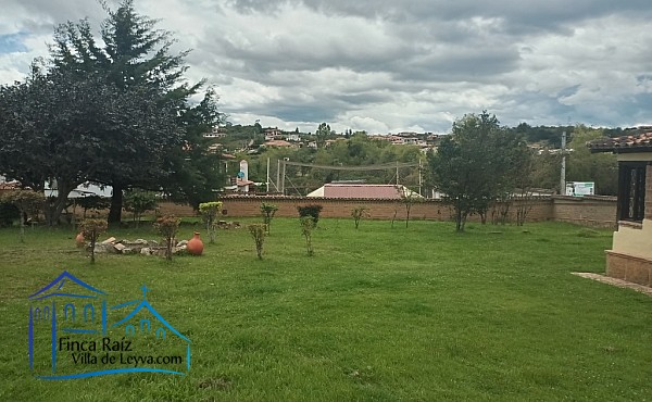 zona verde, y muros de encerramiento, Casa en venta , vereda el Roble, Villa de Leyva