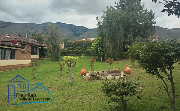 zona verde y cerca viva de uno de sus costados, Casa en venta , vereda el Roble, Villa de Leyva