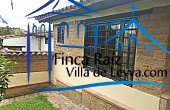 ventanal de la sala sobre zona verde, Casa en venta , vereda el Roble, Villa de Leyva